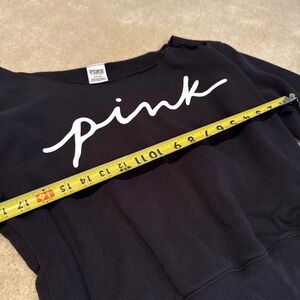 Black VS PINK crop Sweatshirt M